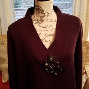 Kenar Handsome equestrian buckle tunic sweater